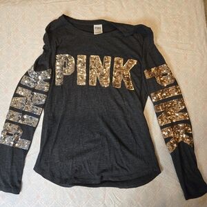PINK VS Sequin Long Sleeve Tee